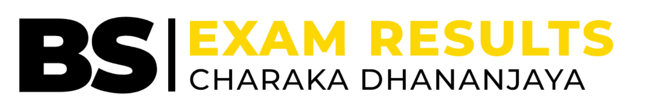 BS Exam Results by Charaka Dhananjaya Logo